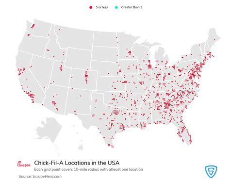 Challenges of Implementing a MAP Map of Chick Fil A Locations